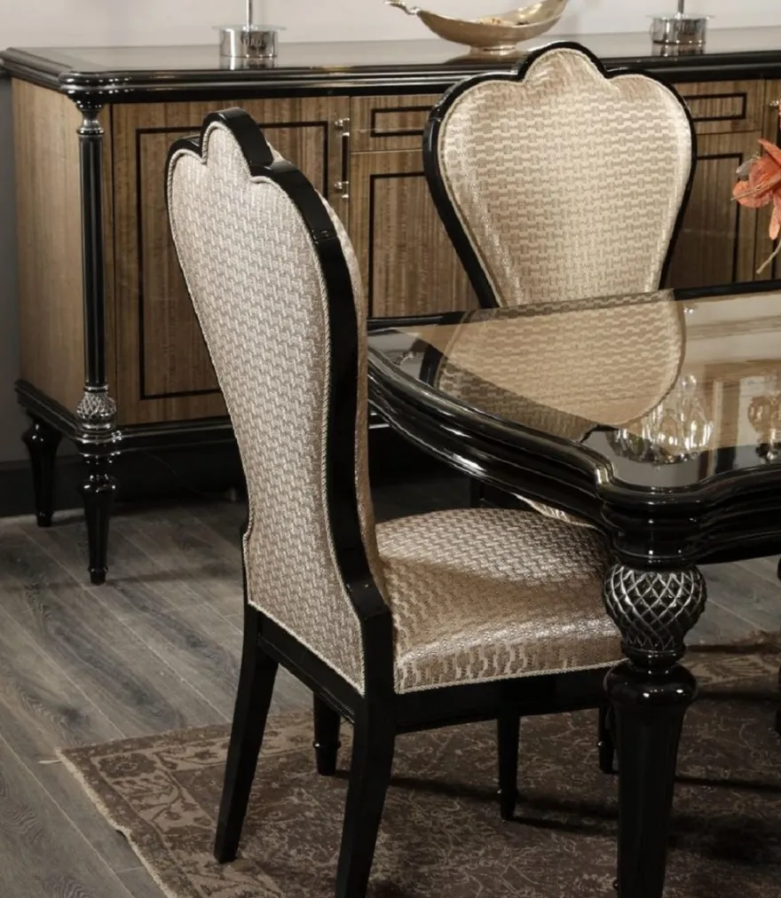 Casa Padrino Luxus Barock Sideboard Braun / Schwarz 228 cm - Barock Möbel