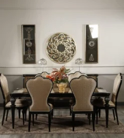 Casa Padrino Luxus Barock Sideboard Braun / Schwarz 228 cm - Barock Möbel