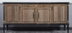 Casa Padrino Luxus Barock Sideboard Braun / Schwarz 228 cm - Barock Möbel