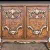 Casa Padrino Luxus Barock Sideboard Braun / Gold - Edler Massivholz Schrank mit 4 Türen - Barock Hotel & Schloß Möbel - Erstklassische Qualität - Made in Italy