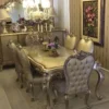 Casa Padrino Luxus Barock Sideboard mit 4 Türen Silber 225 cm - Barock Möbel