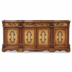 Casa Padrino Luxus Barock Sideboard Braun / Naturfarben 233 cm - Barock Möbel