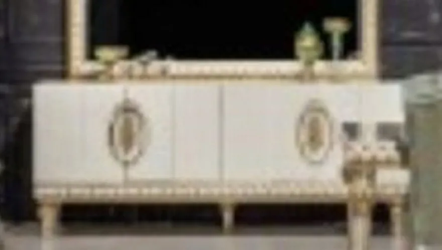 Casa Padrino Luxus Barock Sideboard Weiß / Gold - Barockstil Massivholz Schrank - Luxus Esszimmer Möbel im Barockstil - Barock Esszimmer Möbel - Barock Küchen Möbel
