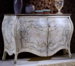 Casa Padrino Luxus Barock Sideboard Mehrfarbig - Handgefertigter Barockstil Schrank mit 2 Türen - Luxus Möbel Möbel im Barockstil - Barock Möbel - Luxus Qualität - Made in Italy
