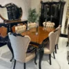 Casa Padrino Luxus Barock Sideboard mit Spiegel Braun / Schwarz / Silber - Luxus Möbel Möbel im Barockstil - Barock Möbel - Barock Einrichtung - Edel & Prunkvoll