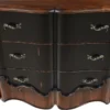 Casa Padrino Luxus Barock Sideboard Antik Schwarz / Braun 200,5 x 53,5 x H. 98 cm - Prunkvoller Massivholz Schrank mit 2 Türen und 3 Schubladen - Luxus Möbel im Barockstil - Barock Möbel
