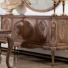 Casa Padrino Luxus Barock Sideboard Braun - Prunkvoller Massivholz Schrank mit 4 Türen - Barock Möbel - Edel & Prunkvoll