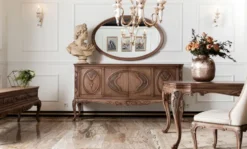 Casa Padrino Luxus Barock Sideboard Braun - Prunkvoller Massivholz Schrank mit 4 Türen - Barock Möbel - Edel & Prunkvoll