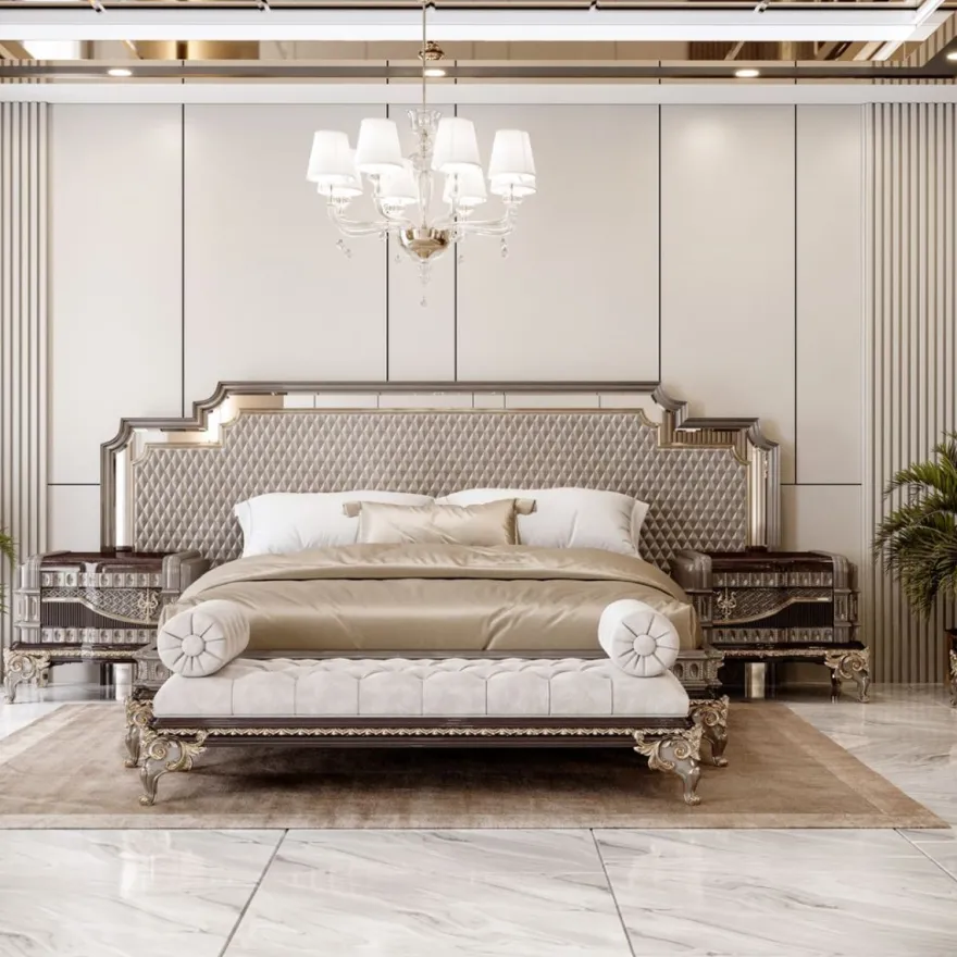 Casa Padrino Luxus Barock Sitzbank Grau / Dunkelbraun / Gold 170 cm