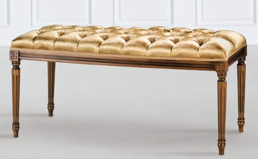 Casa Padrino Luxus Barock Sitzbank Gold / Braun - Handgefertigte Bank im Barockstil - Italienische Barock Möbel - Luxus Möbel im Barockstil - Luxus Qualität - Made in Italy