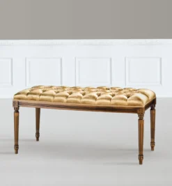Casa Padrino Luxus Barock Sitzbank Gold / Braun - Handgefertigte Bank im Barockstil - Italienische Barock Möbel - Luxus Möbel im Barockstil - Luxus Qualität - Made in Italy