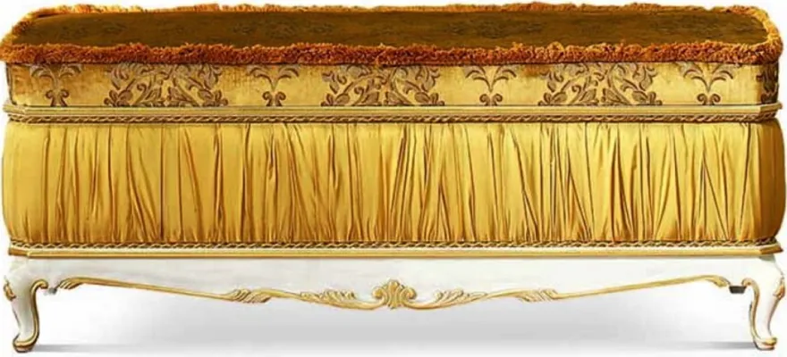 Casa Padrino Luxus Barock Sitzbank 125,5 cm - Barock Möbel - Made in Italy