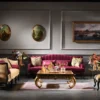 Casa Padrino Luxus Barock Sofa Beige / Schwarz / Gold 250 x 110 x H. 90 cm - Prunkvolles Wohnzimmer Sofa - Barockmöbel