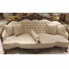 Casa Padrino Luxus Barock Sofa Beige / Braun / Gold H. 234 cm - Barock Wohnzimmer Möbel