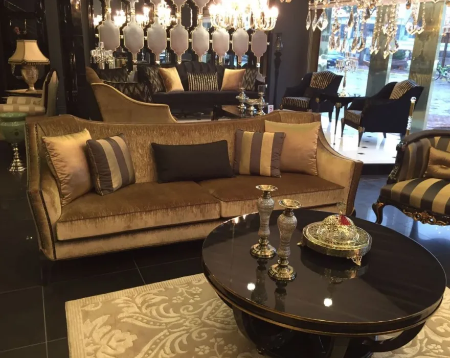 Casa Padrino Luxus Barock Sofa Gold / Schwarz 250 x 90 x H. 100 cm - Wohnzimmer Sofa im Barockstil - Barock Möbel - Edel & Prunkvoll