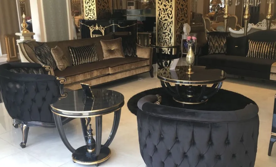 Casa Padrino Luxus Barock Sofa Gold / Schwarz 250 x 90 x H. 100 cm - Wohnzimmer Sofa im Barockstil - Barock Möbel - Edel & Prunkvoll
