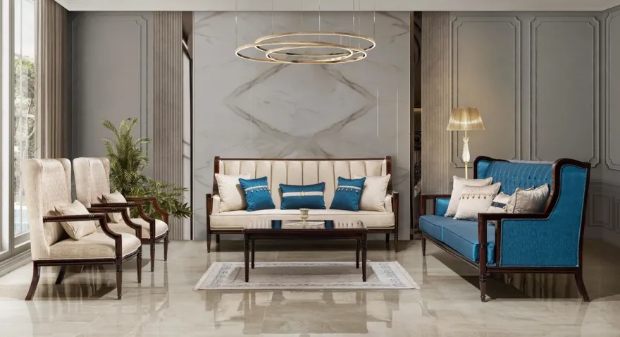 Casa Padrino Luxus Barock Sofa Beige / Dunkelbraun 230 cm