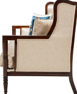 Casa Padrino Luxus Barock Sofa Beige / Dunkelbraun 230 cm