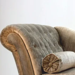 Casa Padrino Luxus Barock Sofa Grau / Schwarz 200 cm - Prunkvolle Barock Möbel