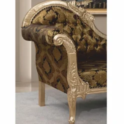 Casa Padrino Luxus Barock Sofa Linke Seite Gold / Schwarz / Silber 210 cm - Barock Möbel