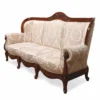 Casa Padrino Luxus Barock Sofa Weiß / Gold / Dunkelbraun 240 cm - Barockstil Wohnzimmer Möbel