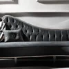 Casa Padrino Luxus Barock Sofa Grau / Antik Silber - Handgefertigtes Wohnzimmer Sofa im Barockstil - Edle Barock Wohnzimmer Möbel