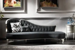 Casa Padrino Luxus Barock Sofa Grau / Antik Silber - Handgefertigtes Wohnzimmer Sofa im Barockstil - Edle Barock Wohnzimmer Möbel