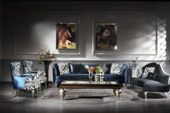 Casa Padrino Luxus Barock Sofa Grau / Antik Silber - Handgefertigtes Wohnzimmer Sofa im Barockstil - Edle Barock Wohnzimmer Möbel