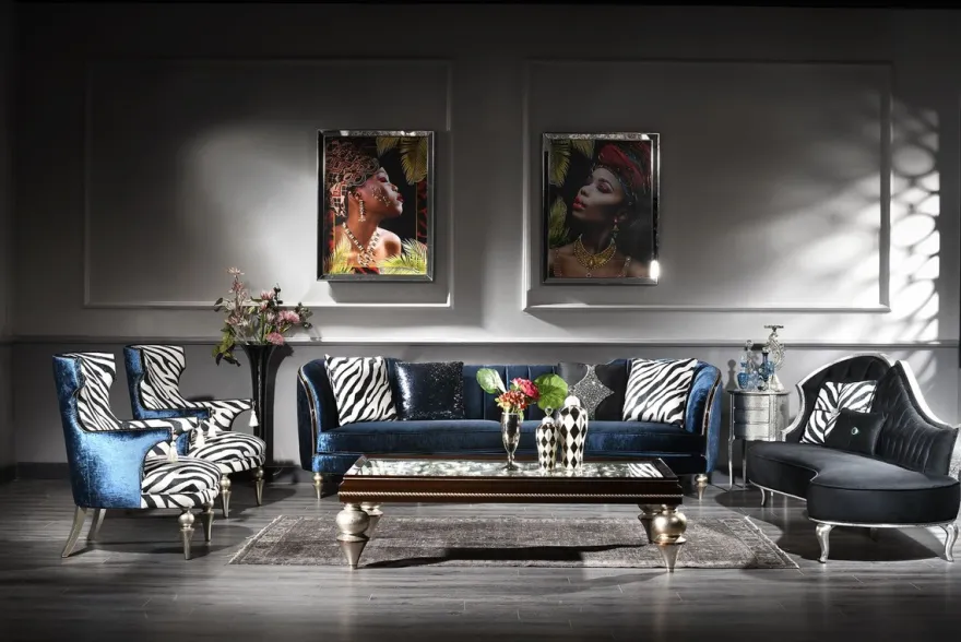 Casa Padrino Luxus Barock Sofa Grau / Antik Silber - Handgefertigtes Wohnzimmer Sofa im Barockstil - Edle Barock Wohnzimmer Möbel