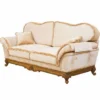 Casa Padrino Luxus Barock Sofa Creme / Braun 210 cm - Barock Wohnzimmer Möbel