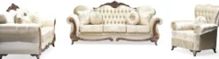 Casa Padrino Luxus Barock Sofa Gold / Kupfer - Prunkvolles Wohnzimmer Sofa mit elegantem Muster und Glitzersteinen - Wohnzimmer Möbel im Barockstil - Barock Möbel - Edel & Prunkvoll