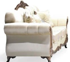 Casa Padrino Luxus Barock Sofa Gold / Kupfer - Prunkvolles Wohnzimmer Sofa mit elegantem Muster und Glitzersteinen - Wohnzimmer Möbel im Barockstil - Barock Möbel - Edel & Prunkvoll