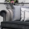Casa Padrino Luxus Barock Sofa Grau / Schwarz - Prunkvolles Wohnzimmer Sofa - Luxus Möbel im Barockstil - Barockstil Wohnzimmer Möbel - Barock Einrichtung - Edel & Prunkvoll