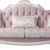Casa Padrino Luxus Barock Sofa mit dekorativen Kissen Rosa / Silber / Weiß / Gold 243 x 90 x H. 110 cm - Barockstil Wohnzimmer Möbel