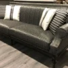 Casa Padrino Luxus Barock Sofa Silber / Schwarz - Edles Wohnzimmer Sofa im Barockstil - Barock Wohnzimmer Möbel