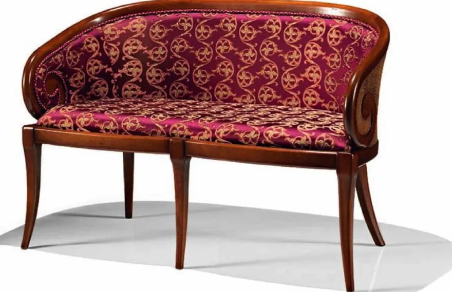 Casa Padrino Luxus Barock Sofa Lila / Braun 121 cm - Made in Italy