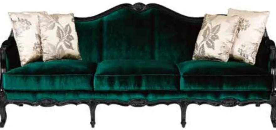 Casa Padrino Luxus Barock Sofa Grün / Schwarz - Prunkvolles Wohnzimmer Sofa - Barockstil Wohnzimmer Möbel - Luxus Möbel im Barockstil - Barock Einrichtung - Edel & Prunkvoll