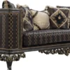 Casa Padrino Luxus Barock Sofa Lila / Grau / Gold - Barockstil Wohnzimmer Sofa mit elegantem Muster - Luxus Wohnzimmer Möbel im Barockstil - Barock Einrichtung - Barock Möbel