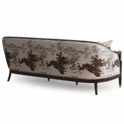Casa Padrino Luxus Barock Sofa Creme / Dunkelbraun / Gold 227 cm - Barock Möbel