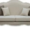 Casa Padrino Luxus Barock Sofa Grau / Antik Grau 185 x 95 x H. 111 cm - Wohnzimmer Sofa mit dekorativen Kissen - Edle Barock Möbel