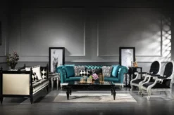 Casa Padrino Luxus Barock Sofa Weiß / Schwarz 240 x 96 x H. 83 cm - Wohnzimmer Sofa mit elegantem Muster - Edel & Prunkvoll