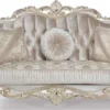 Casa Padrino Luxus Barock Sofa Mehrfarbig / Weiß / Gold 227 x 90 x H. 118 cm - Wohnzimmer Sofa mit dekorativen Kissen - Wohnzimmermöbel im Barockstil