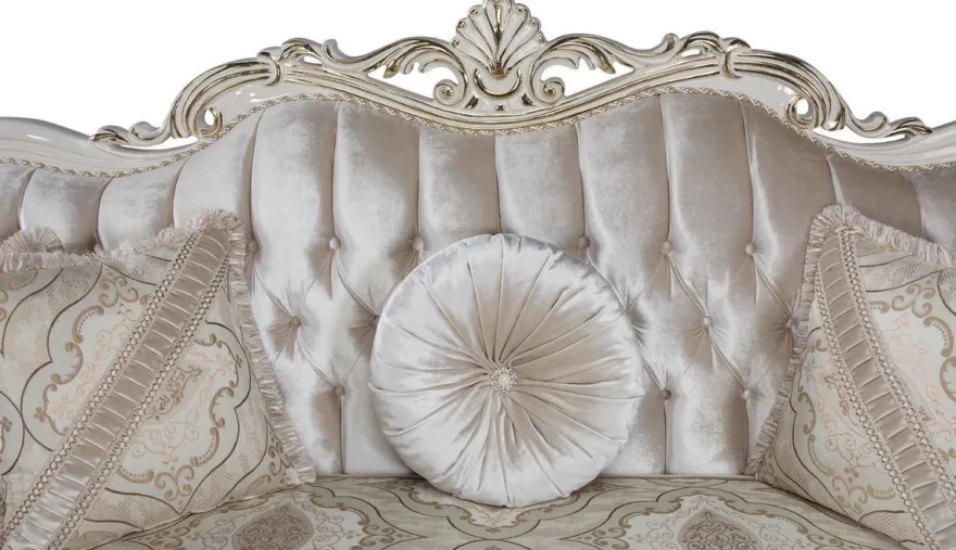 Casa Padrino Luxus Barock Sofa Mehrfarbig / Weiß / Gold 227 x 90 x H. 118 cm - Wohnzimmer Sofa mit dekorativen Kissen - Wohnzimmermöbel im Barockstil