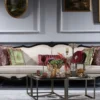 Casa Padrino Luxus Barock Sofa Creme / Braun 260 x 90 x H. 95 cm - Wohnzimmer Sofa im Barockstil - Barock Möbel