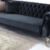 Casa Padrino Luxus Barock Sofa Blau / Silber 235 x 103 x H. 82 cm - Barockstil Wohnzimmer Sofa mit dekorativen Kissen - Barock Wohnzimmer Möbel