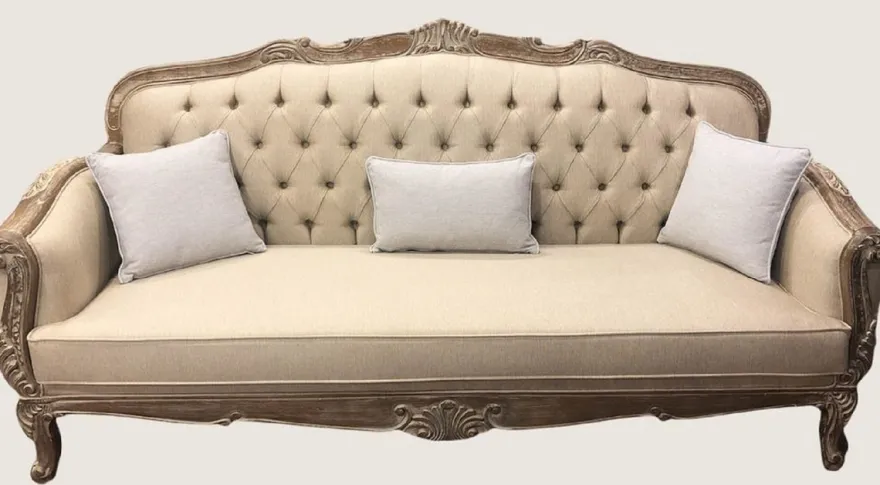 Casa Padrino Luxus Barock Sofa Beige / Braun - Prunkvolles Wohnzimmer Sofa - Barockstil Wohnzimmer Möbel - Luxus Möbel im Barockstil - Barock Einrichtung - Edel & Prunkvoll