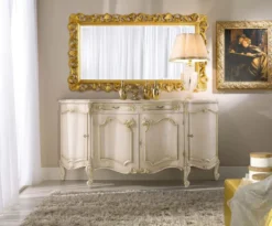 Casa Padrino Luxus Barock Spiegel Gold - Rechteckiger Wandspiegel im Barockstil - Prunkvolle Barock Möbel - Luxus Qualität - Made in Italy