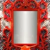 Casa Padrino Luxus Barock Spiegel Rot - Handgefertigter Wandspiegel im Barockstil - Prunkvolle Barock Deko Accessoires