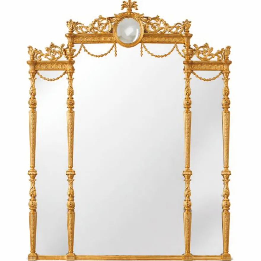 Casa Padrino Luxus Barock Spiegel Gold H. 185 cm - Barock Möbel - Made in Italy