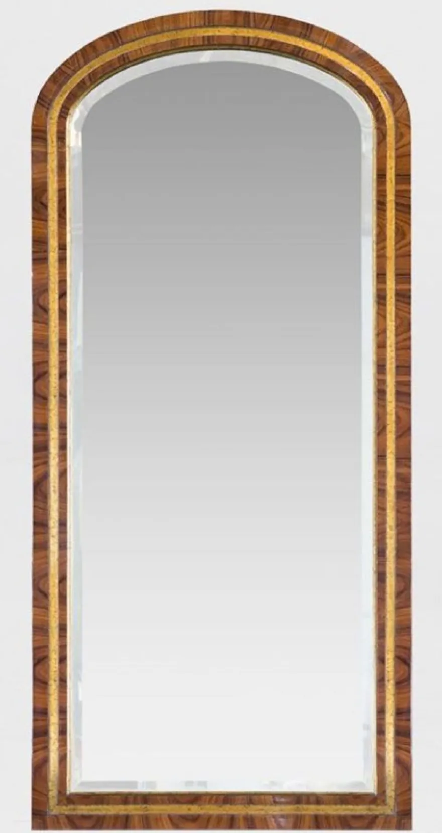 Casa Padrino Luxus Barock Spiegel Braun / Antik Gold 60 x 3 x H. 135 cm - Edler Massivholz Wandspiegel im Barockstil - Barock Möbel